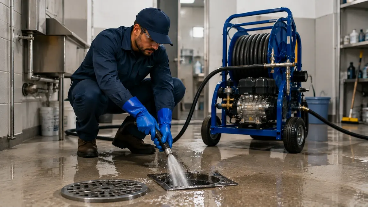 Floor Drain Hydro Jet Cleaning in Cayucos