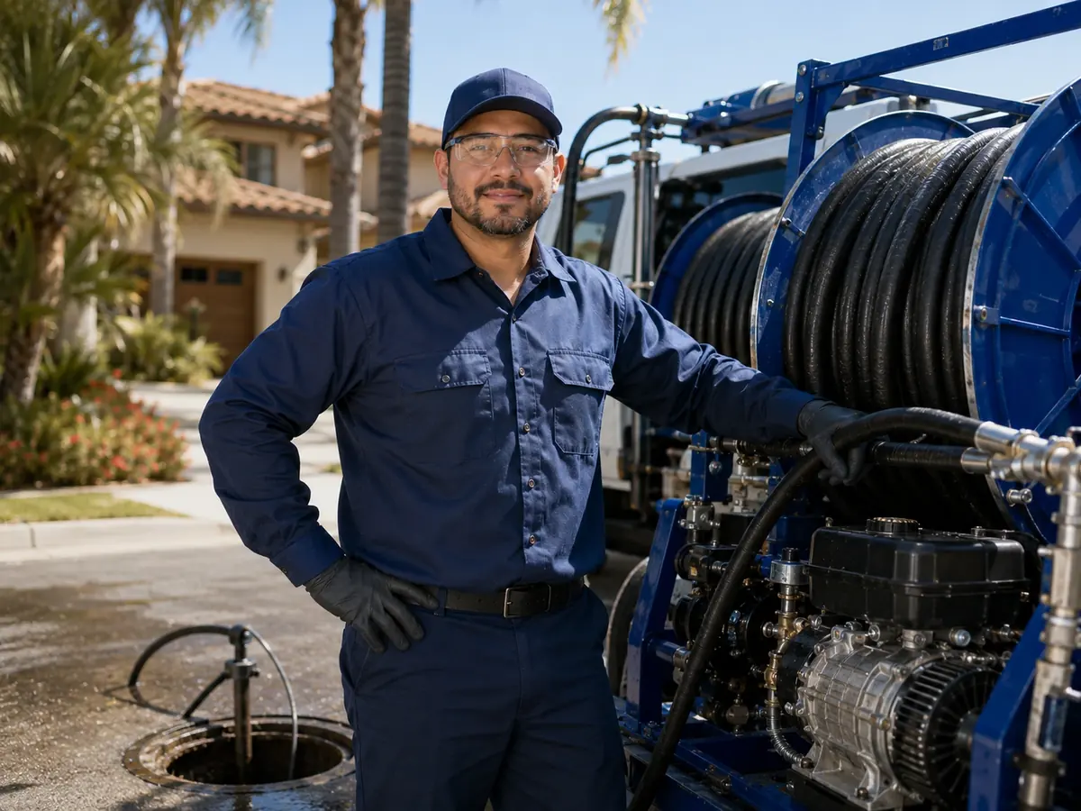 Hydro jet sewer cleaning in Cayucos