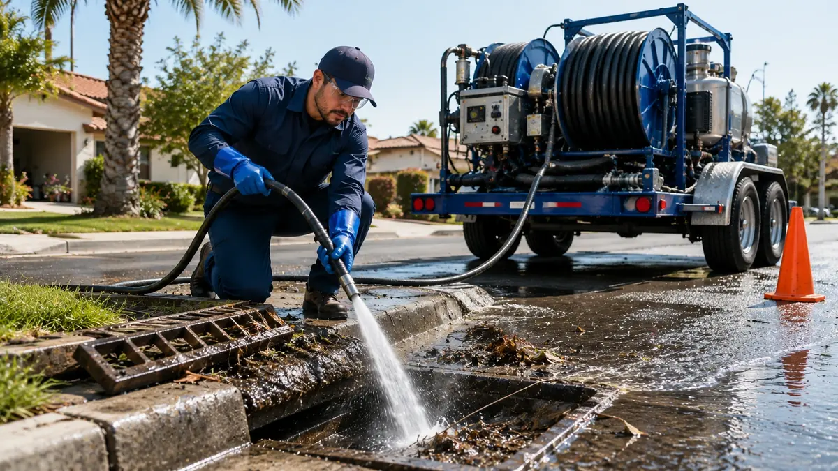 Storm Drain Hydro Jet Cleaning in Cayucos
