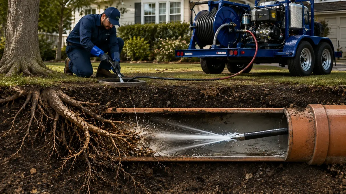 Tree Root Removal with Hydro Jetting in Cayucos